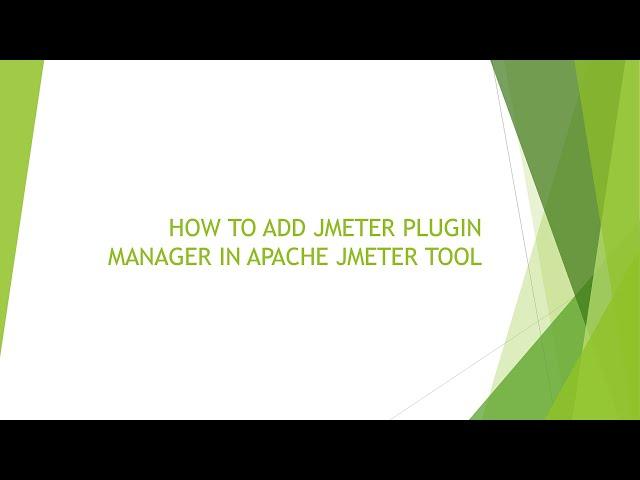 HOW TO ADD JMETER PLUGIN MANAGER IN APACHE JMETER TOOL