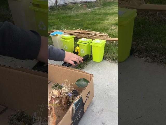 Trash Day with Toy Trash Cans  Garbage Truck Song #gogarbage #trash