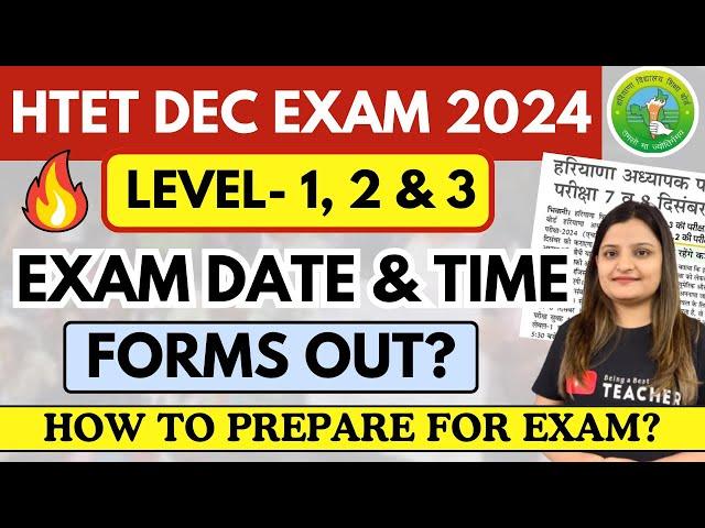 HTET EXAM 2024 - DATE & TIME  Online Classes & Notes How to prepare for HTET? Level 1, 2 & 3