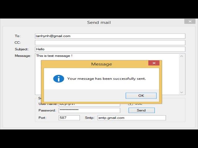 C# Application - How to send an email | FoxLearn