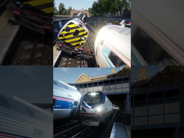 Amtrak Coupling Always Goes Wrong | #trainsimworld (3 & 4) #crash #fail