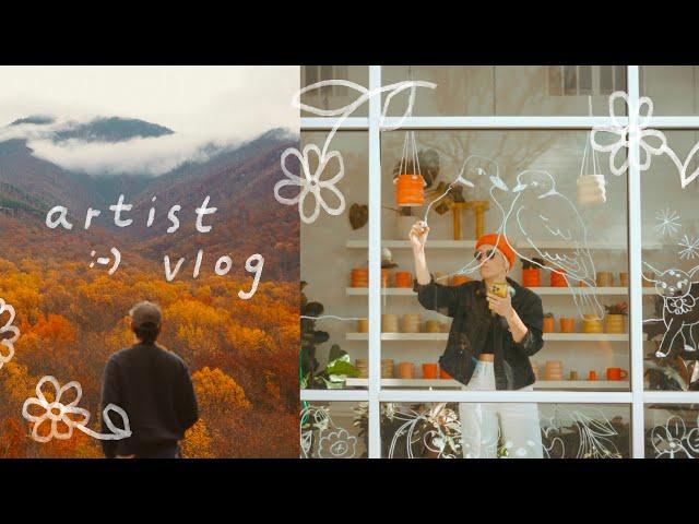 artist studio vlog  joyful moments, working with small businesses