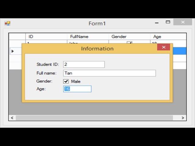 C# Tutorial - How to pass data from one Form to another Form | FoxLearn