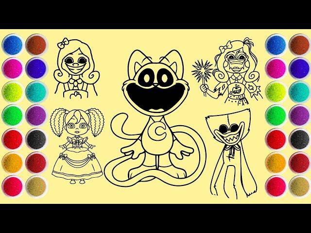 SAND PAINTING Poppy Playtime Chapter 3 - All Characters: Poppy, Miss Delight, CatNap and More