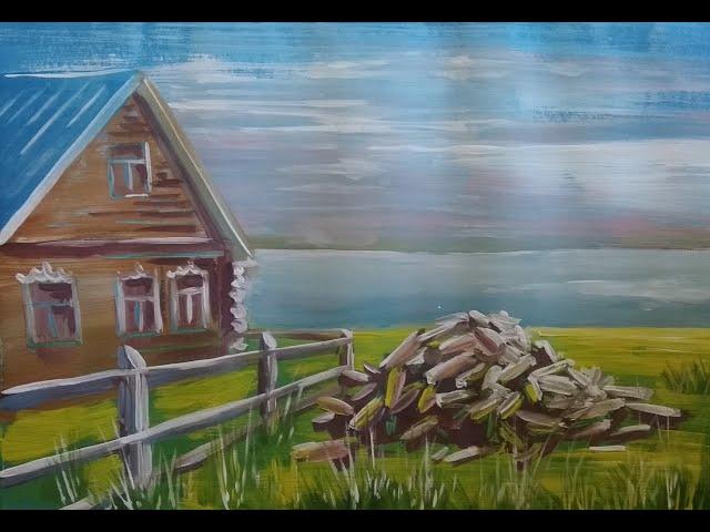 Мастер Класс. Гуашь. Как нарисовать ЛЕТНИЙ ВЕЧЕРОК. Подробный видеоурок.