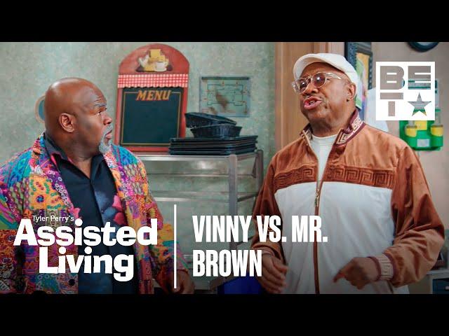 Vinny & Mr. Brown Can't Stop Going Head To Head! | Tyler Perry's Assisted Living