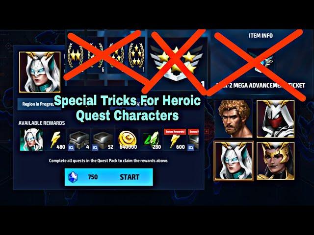 How To T2 Heroic Quest Characters Without MRUT & Mega T2 Ticket - Marvel Future Fight