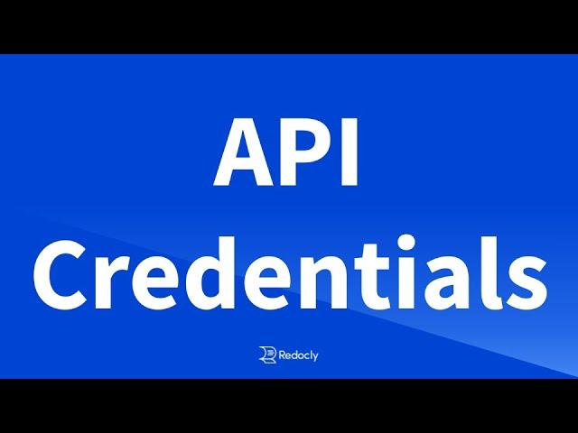 API credentials