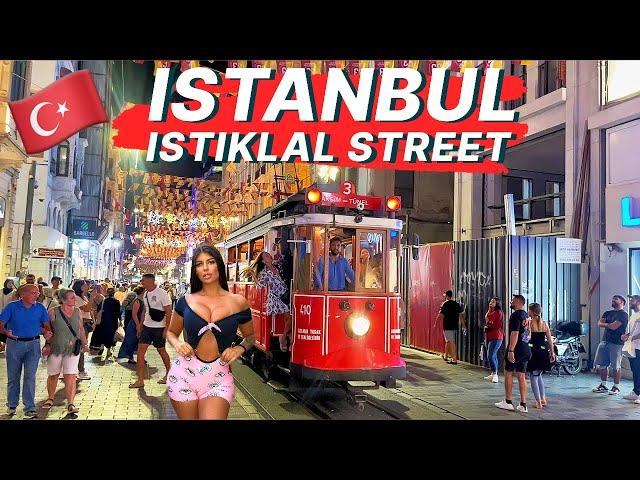 THE MOST TOURISTIC STREET IN ISTANBUL TURKEY- ISTIKLAL STREET ISTANBUL-4K WALKING TOUR