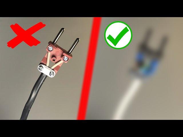How to connect the plug and the electrical cable correctly?