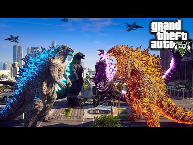 Nuclear Godzilla, Shin Godzilla Vs Atomic Godzilla, Heisei Godzilla  ( GTA V Mods )