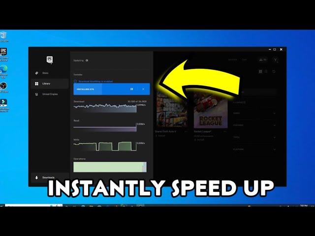 Instantly Speed Up ANY Download/ Update in The Epic Games Launcher