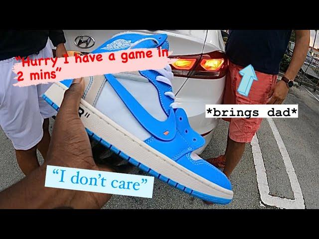 EXPOSING FAKE OFFWHITE 1s (HE GOT SCARED)