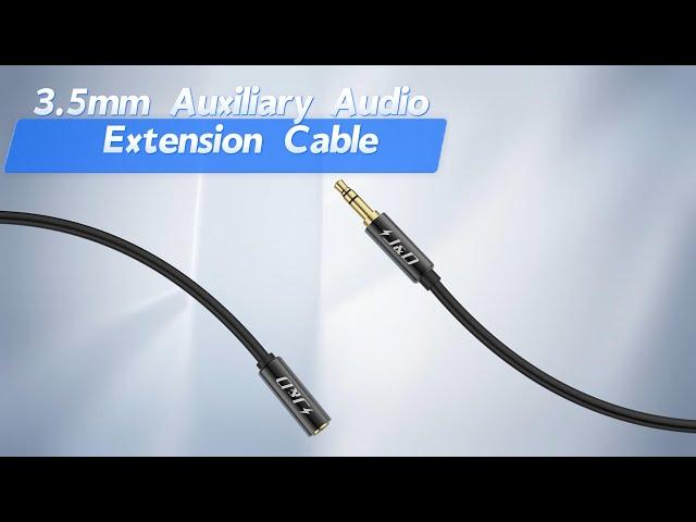  J&D 3.5mm Aux Extension Cable – Strong, Clear Audio for Every Connection! 