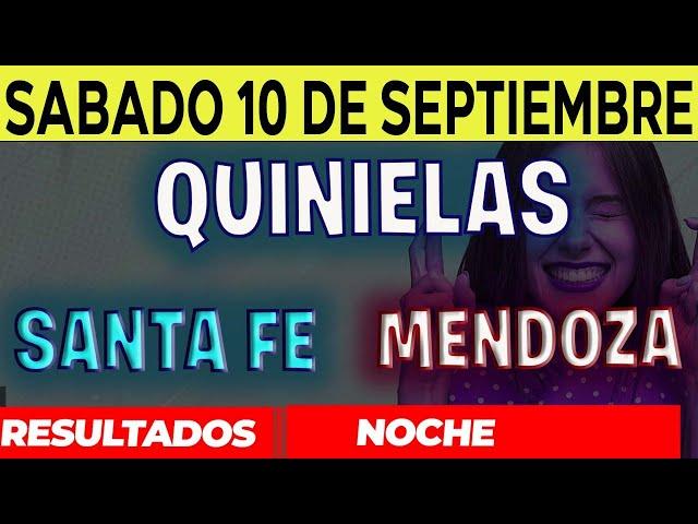 Resultados Quinielas Nocturna de Santa Fe y Mendoza, Sábado 10 de Septiembre