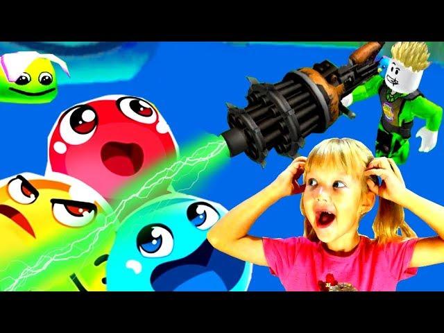 FARM CLIMOV TO GET! Code DONUT GUN! A new KIND of SLAYMA ROBLOX Slime Dad and Daughter