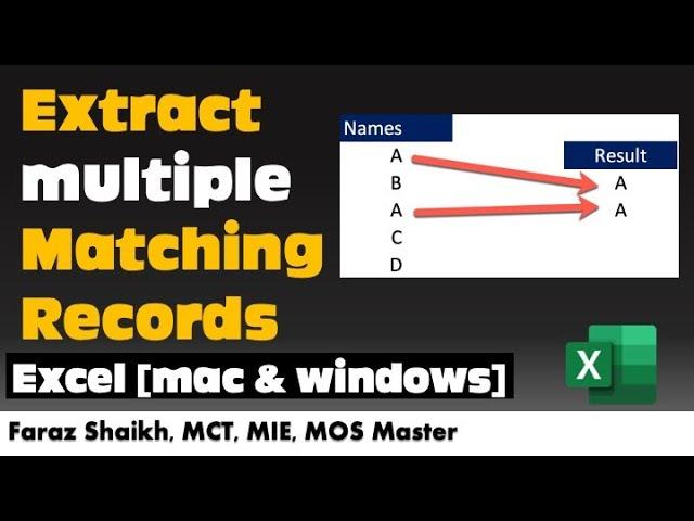 VLOOKUP Multiple Match Rows Records [Excel for Mac & Windows]