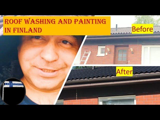 Roof cleaning and painting in Finland || Roof washing in Finland || How to clean Roof in Finland?