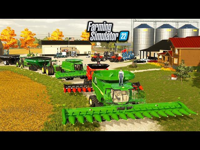 BIG TIME FARMER'S RUNNING 3 COMBINES AT ONCE! | FARMING SIMULATOR 22