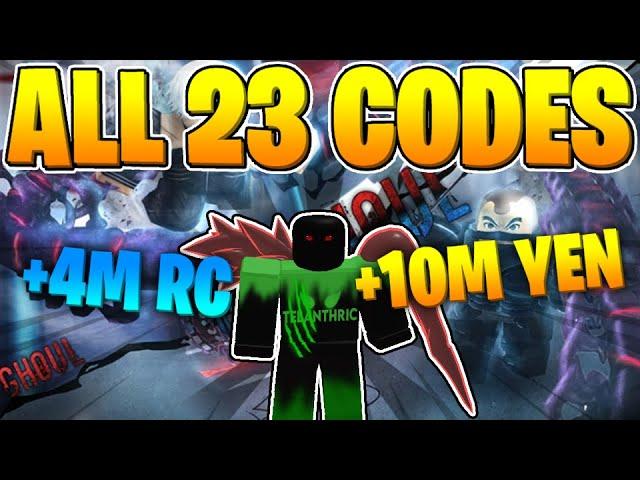 All Ro Ghoul Codes *4M RC + 10M YEN* Roblox (2020 December)