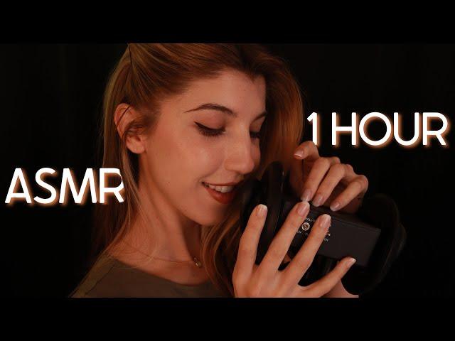 ASMR | Ear to Ear Wet Mouth Sounds & Brain Scratching ~ 1 HOUR