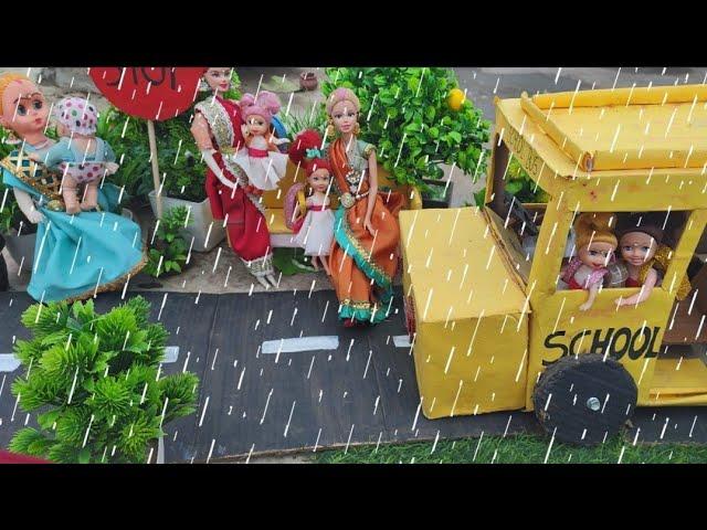 Radha Ki Kahani Part -107/Barbie Doll All Routine In Indian Village/Sonam Chinky Barish Me Bhige||