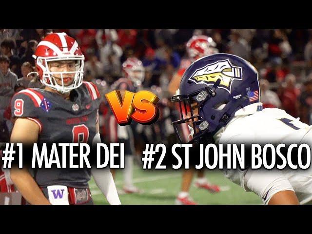 #1 Mater Dei vs #2 St John Bosco 2024 High School Football Showdown!