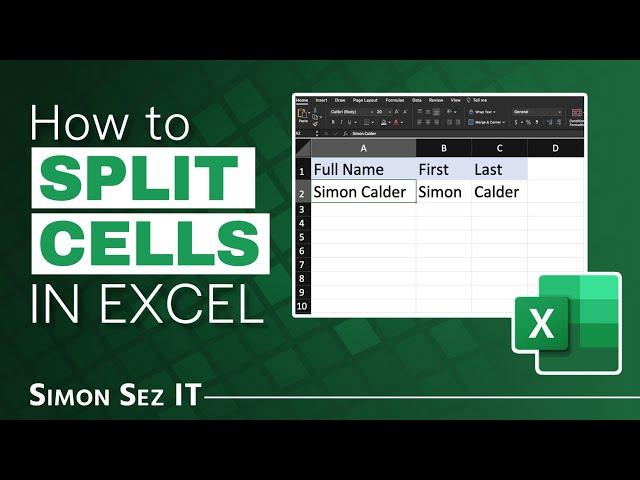 How to Split Cells in Excel