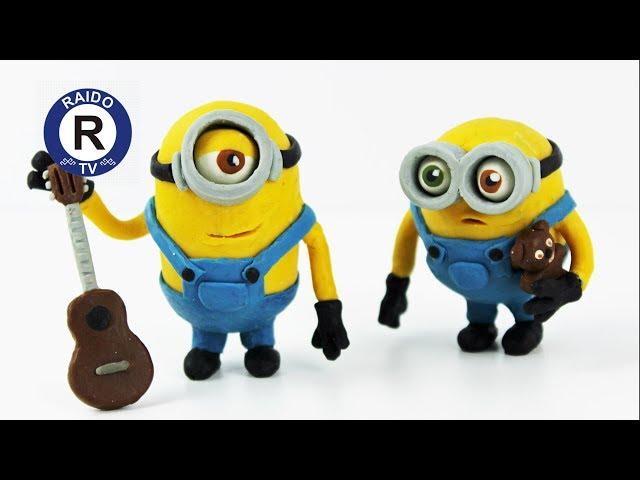 HOW TO SCULPT A MINION FROM PLASTICINE? TOYS. MINION BOB. MINIONS 2017. | #RAIDOTV