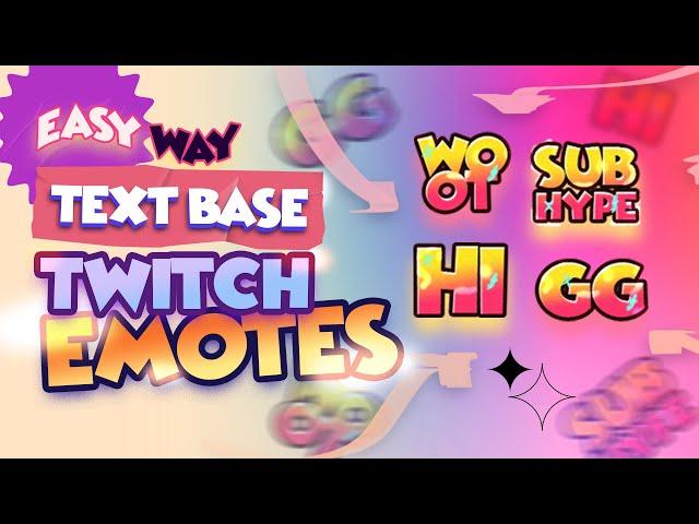 How to make Text-Based TWITCH EMOTES in photoshop (for Beginners)