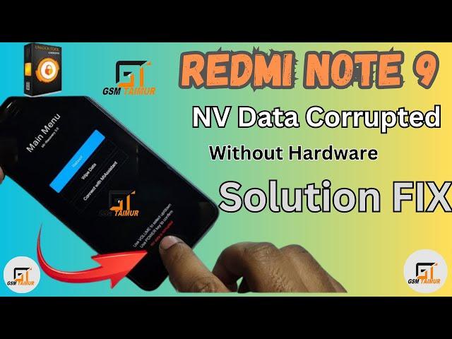 Redmi Note 9 NV Data is Corrupted Fix Solution Without Hardware Method Without ENG imei null fix