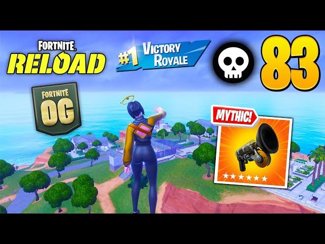 83 Elimination Solo Vs Squads Reload "Zero Build" Gameplay Wins (NEW Fortnite RELOAD Chapter 6 PC)