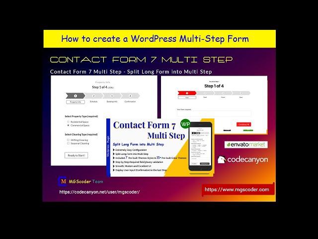 Contact Form 7 Multi Step Form By MGScoder | Step by Step Setup Tutorial | Create Multi-Steps Form