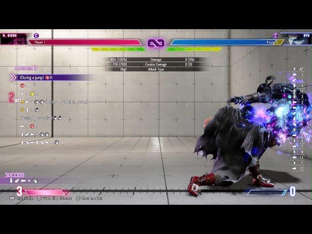 Street Fighter 6 M. Bison Combo Trials (Raw Footage)