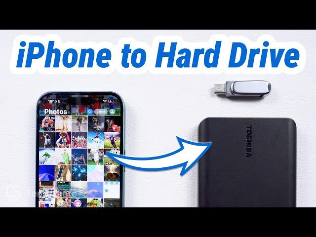 How to Transfer iPhone Photos to External Hard Drive - Free & Full Quality (Free up iPhone Storage)