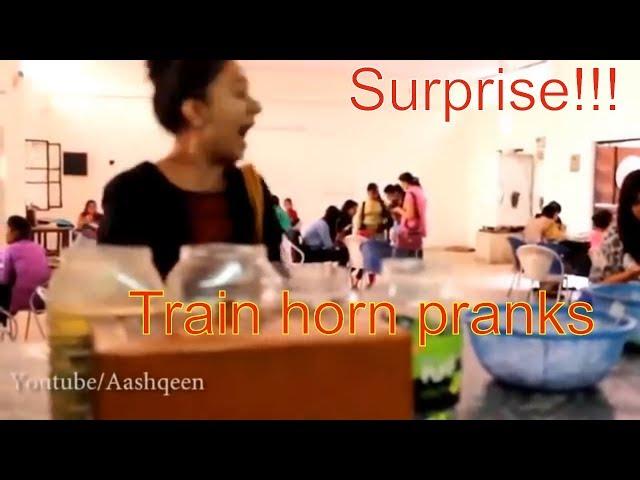 Best of train horn pranks pt 2 | Train horn pranks compilation