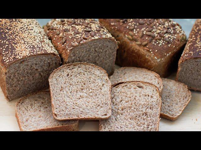 Цельнозерновой хлеб на закваске/Whole Wheat Sourdough Bread