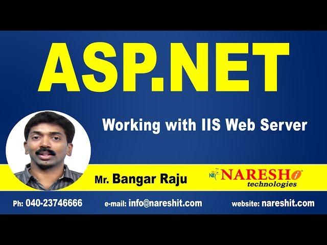 Working with IIS Web Server in ASP.NET | ASP.NET Tutorials | By Mr.Bangar Raju