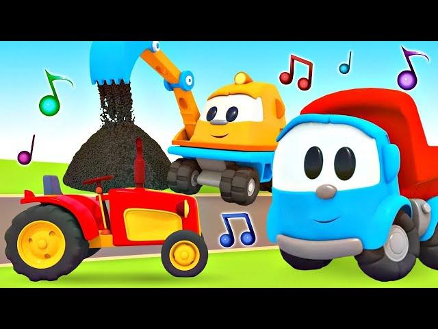 Sing with Leo the truck! Learn vehicles for kids with The Cars song for babies. Nursery rhymes.