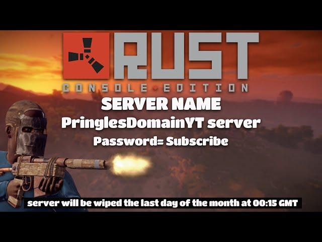 RUST console server - Live stream with pringles domain