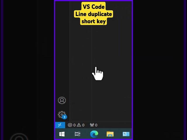 How to duplicate lines in visual studio code | shortcut key