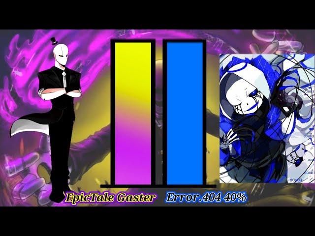 ERROR!404 Sans vs Gaster AUs Power Levels