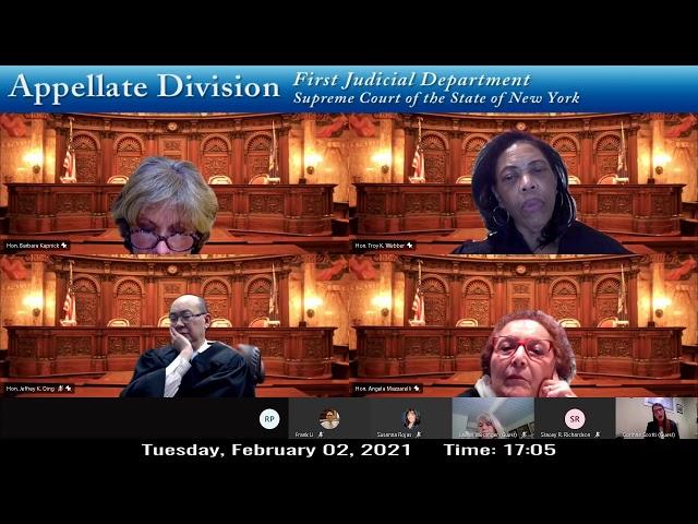 Appellate Division, First Department Live Stream