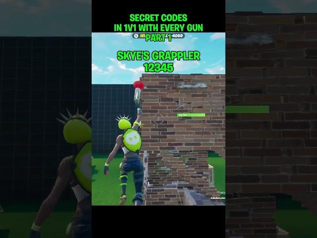 ALL SECRET CODES IN 1V1 WITH EVERY GUN !!! 