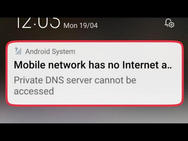 Private DNS server cannot be accessed problem || Mobile network has no internet issues in Android