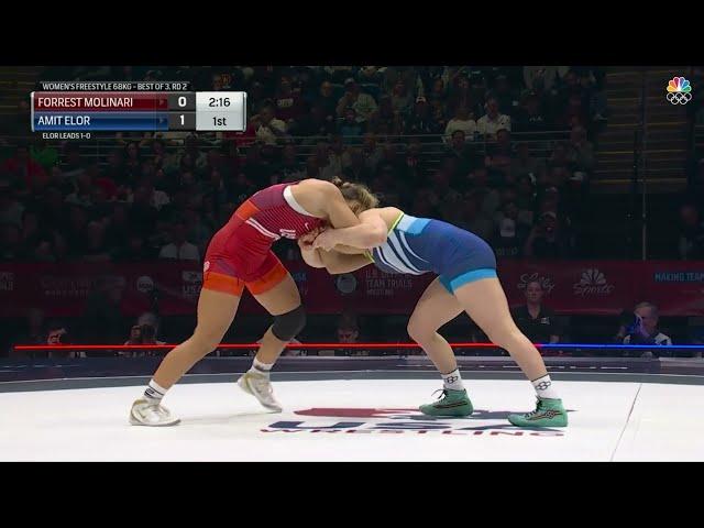 U.S. Olympic Wrestling Trials: Amit Elor qualifies for Paris Olympics - women's freestyle 68kg