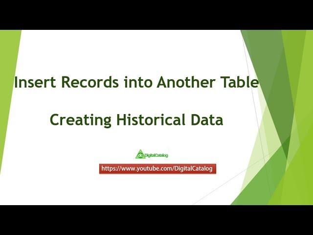 Insert Record from one Table into Another - Archiving Records