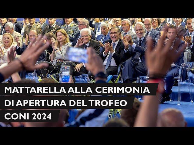 Mattarella alla cerimonia di apertura del Trofeo CONI 2024