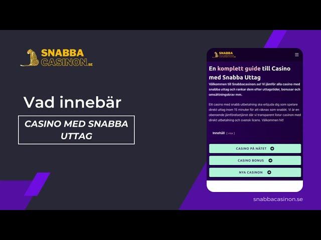 Casino med snabba uttag - Blixtsnabba uttag tack vare BankID och Trustly!