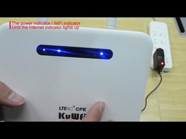 how to setup KuWFi 4G lte router with SIM card slot  with two antenna .